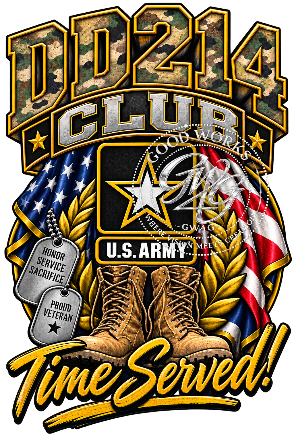 DD214 Club Time Served! – Army Veteran PNG