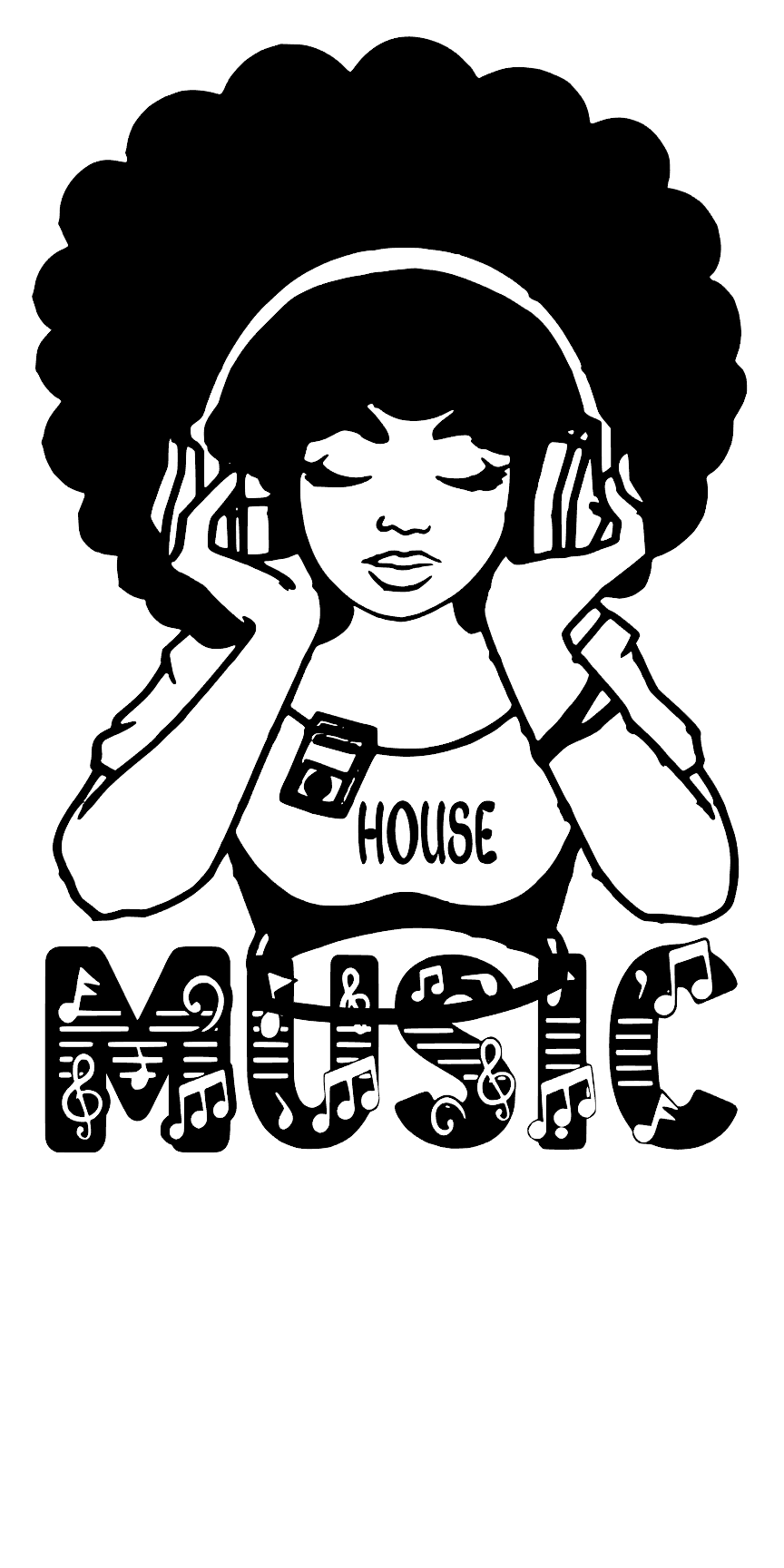 HOUSE Music Girl Tshirt