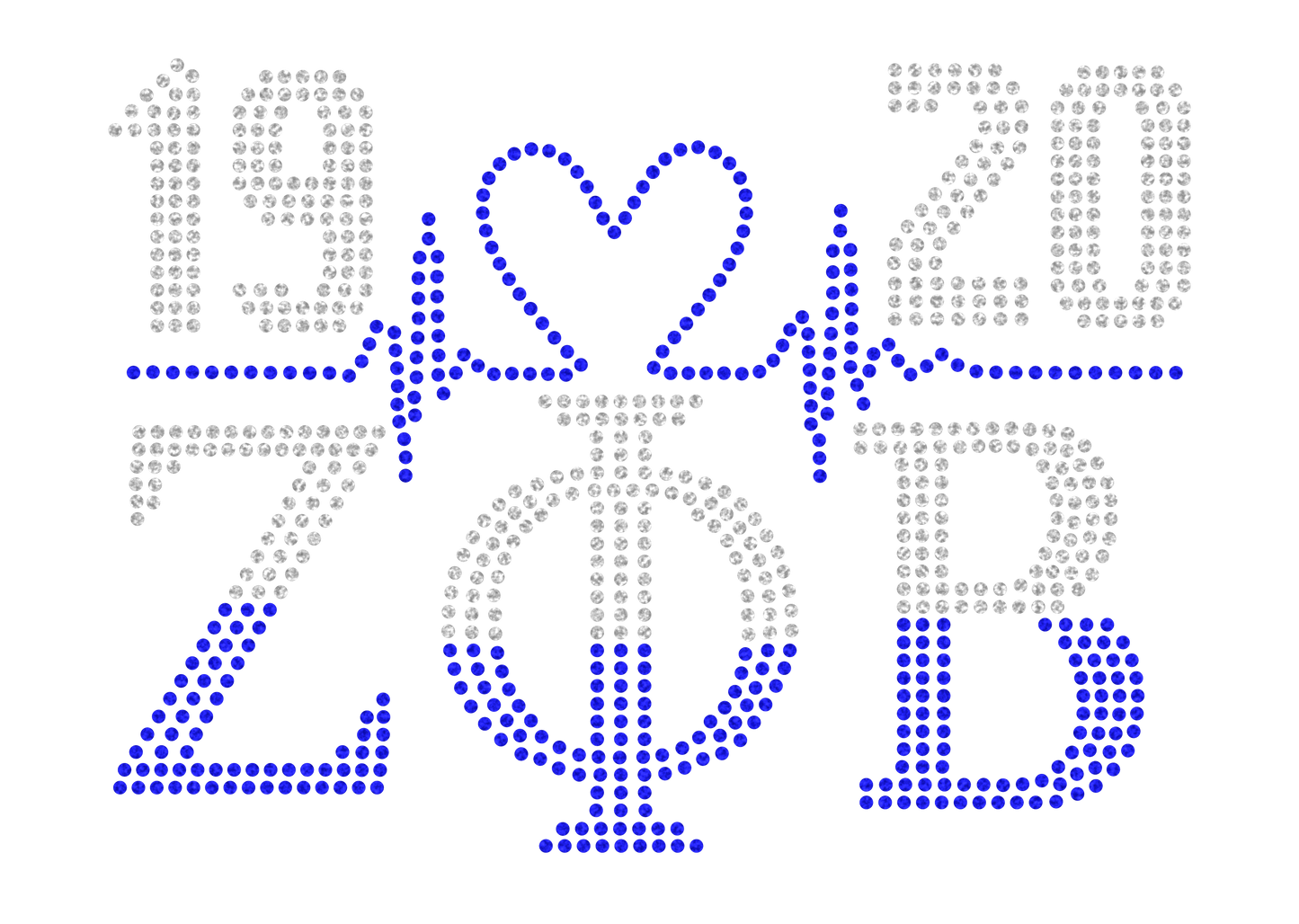 Zeta Lifeline Rhinestone Transfer