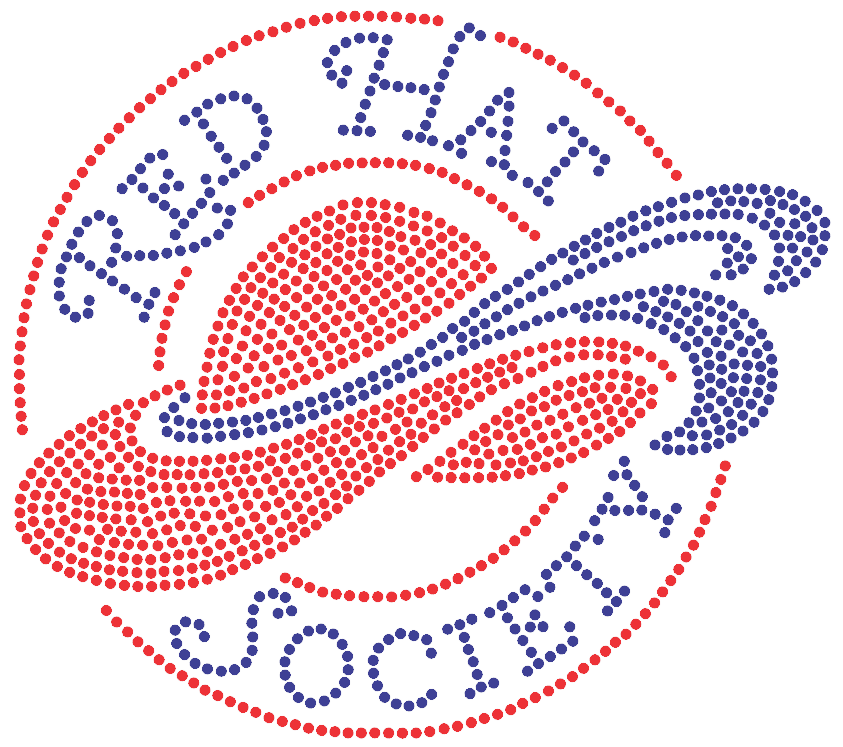 Red Hat Society Rhinestone Transfer