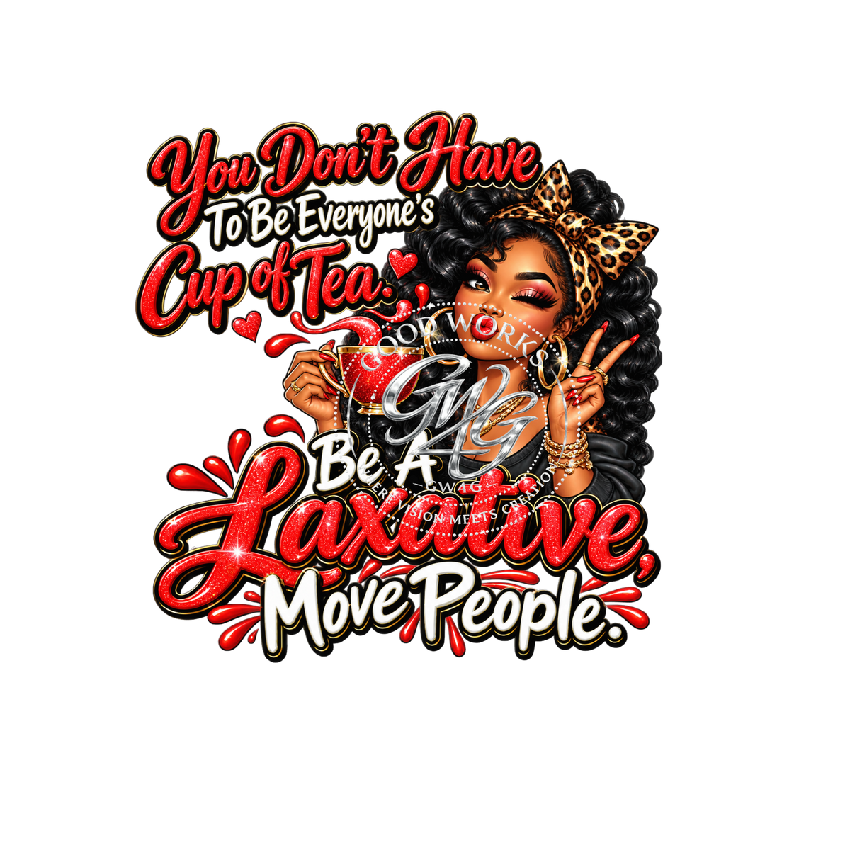 “Unbothered Diva – Sassy Attitude PNG Design”