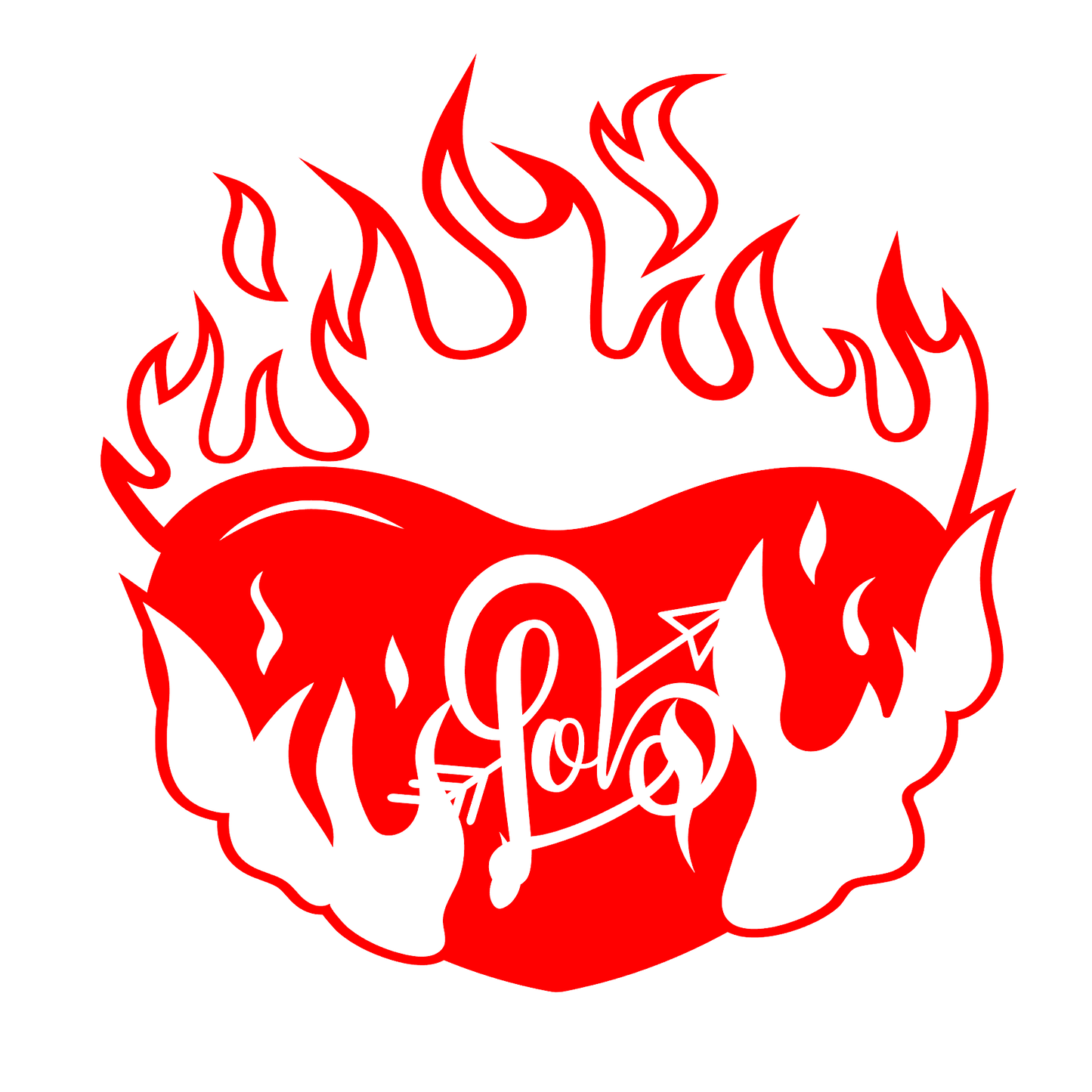 Flaming Love Heart