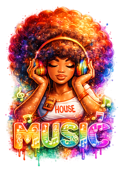 Camiseta de chica de música HOUSE