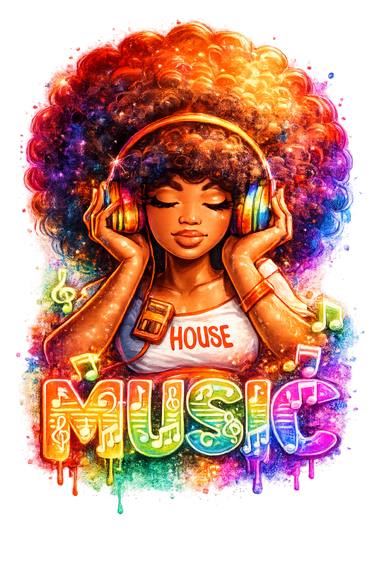 Camiseta de chica de música HOUSE