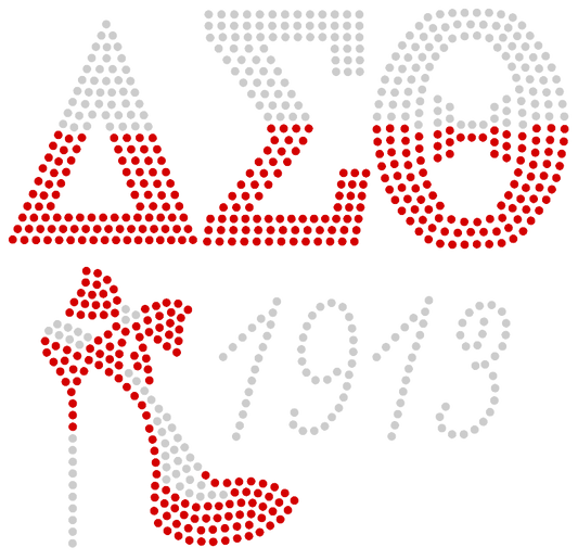 Delta Heel Rhinestone Transfer