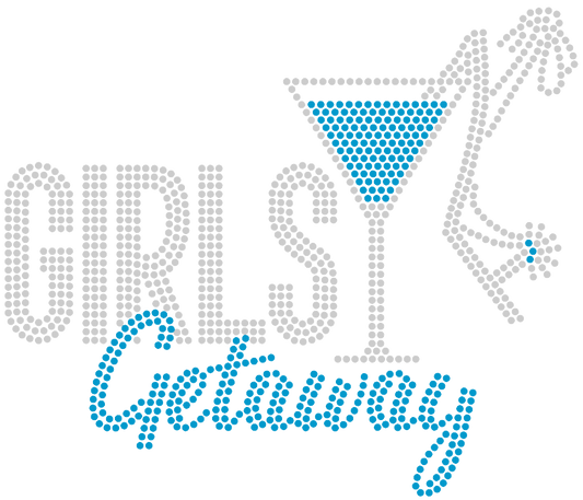 Girls Getaway Rhinestone Transfer