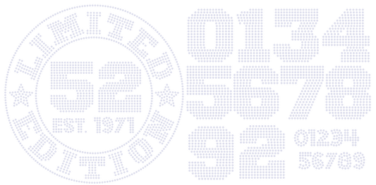 Limited Edition Birthday Rhinestone Transfer