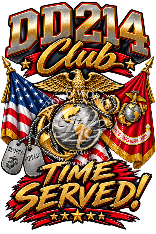 DD214 Club Time Served! – Marines Veteran PNG