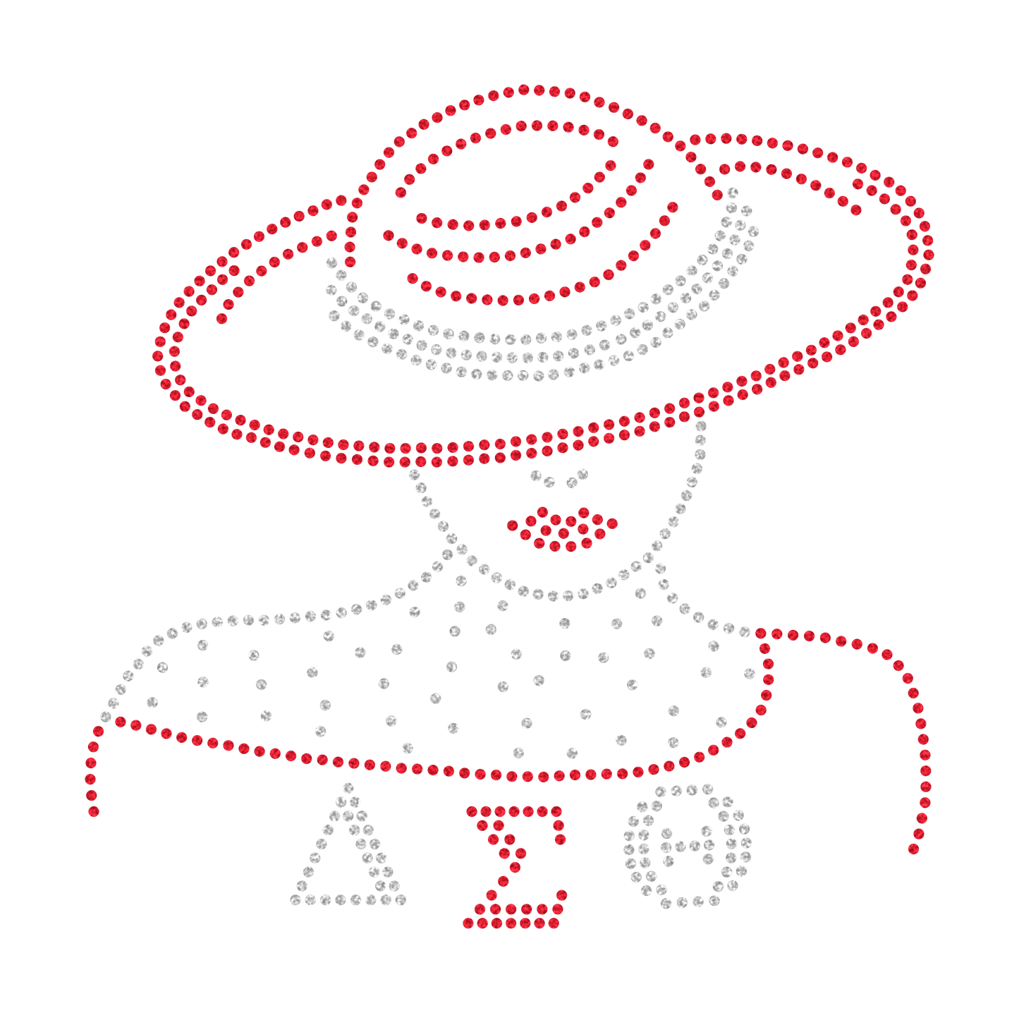 Delta Woman Rhinestone Transfer