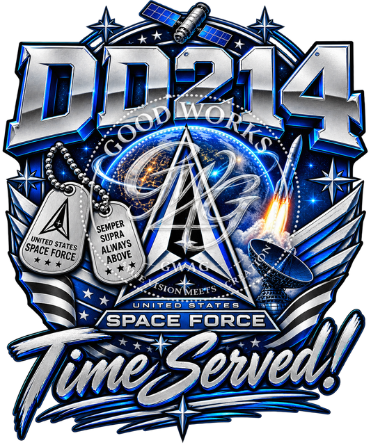 DD214 Time Served Space Force Veteran PNG
