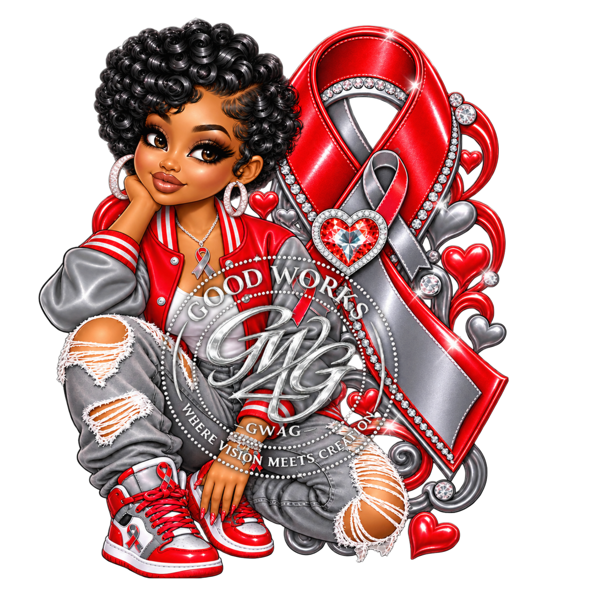 Stroke Awareness Girl – Digital PNG Download