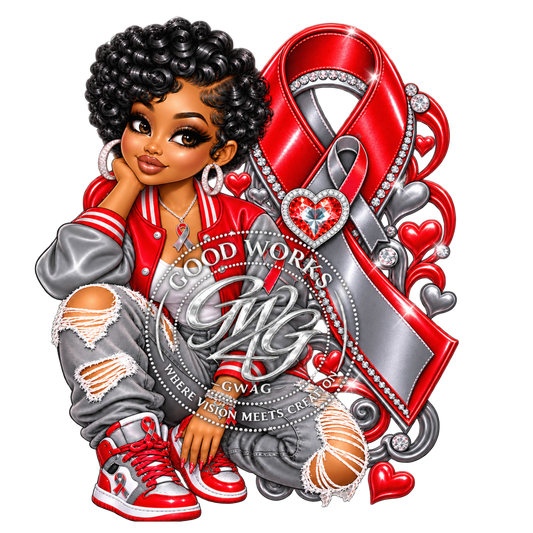 Stroke Awareness Girl – Digital PNG Download