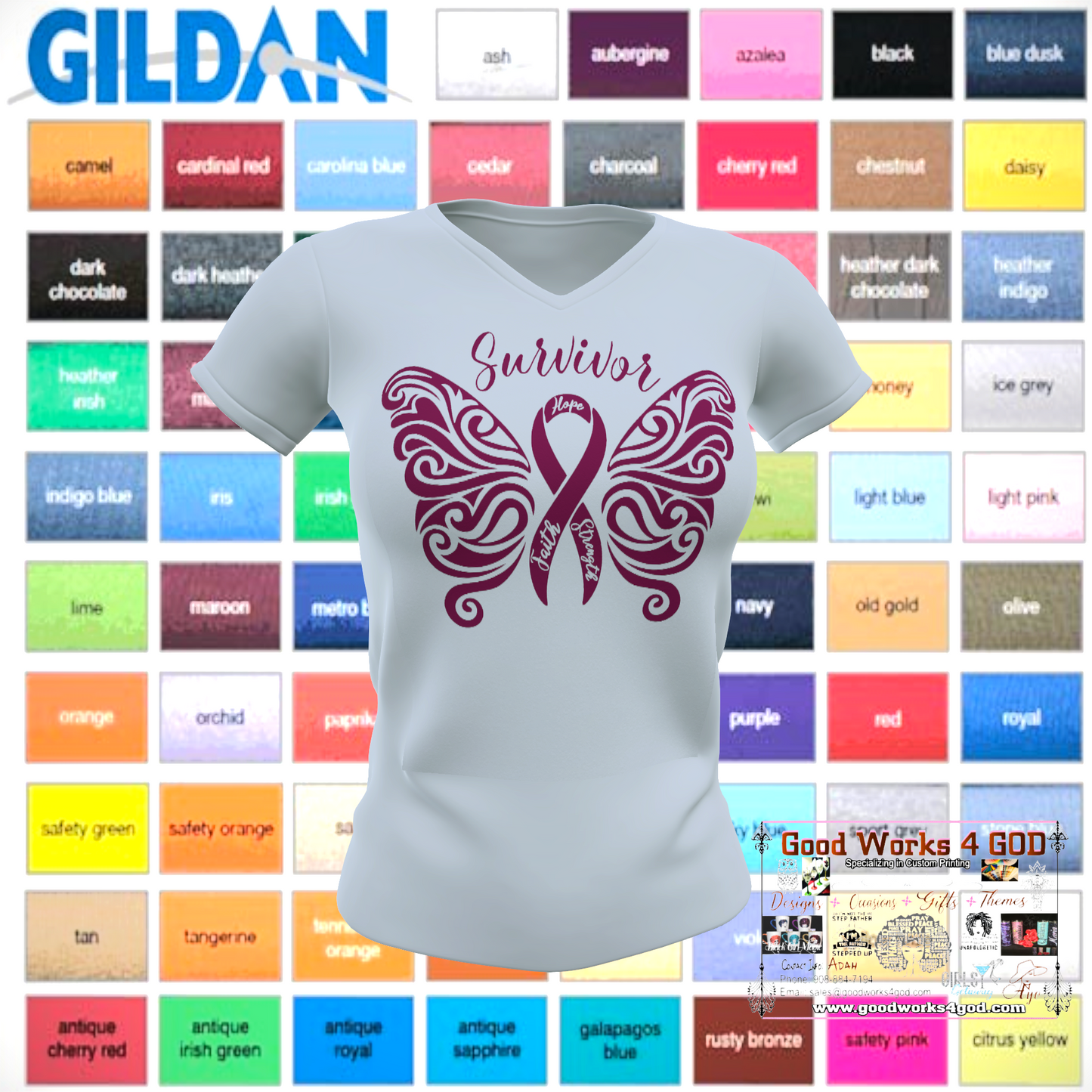 Cancer Survivor Butterfly Ribbon